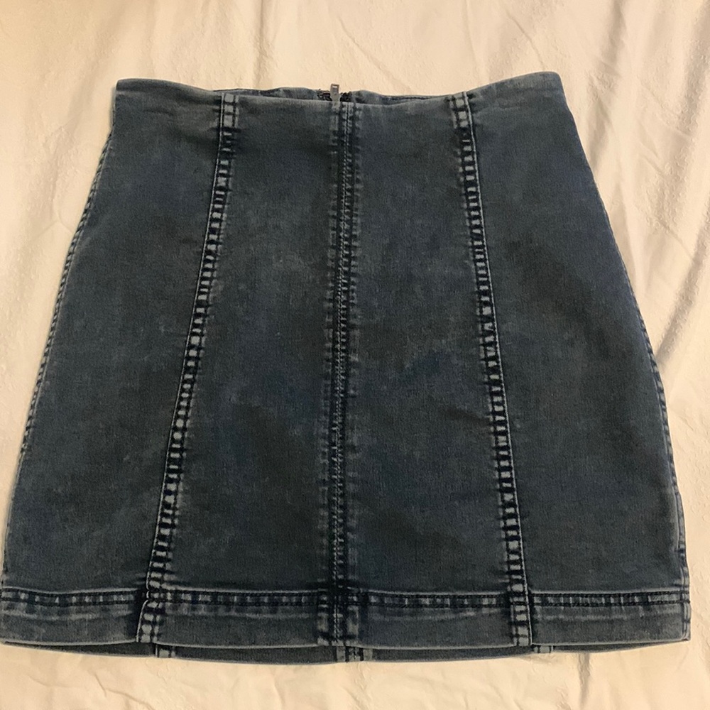 Free People Denim Short Skirt